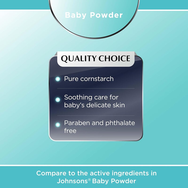 Quality Choice Baby Powder, Pure Cornstarch, Soothing Care for Baby's Delicate Skin, Paraben & Phthalate Free, 15 Ounce Bottle (1) - Image 1